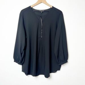 MACDOUGAL AND HOUSTON BLACK LONG SLEEVE WOMEN BLOUSE SIZE 1X
